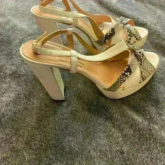 Malu made in Italy Ivory Python Heals size 40 - Picture 4 of 7